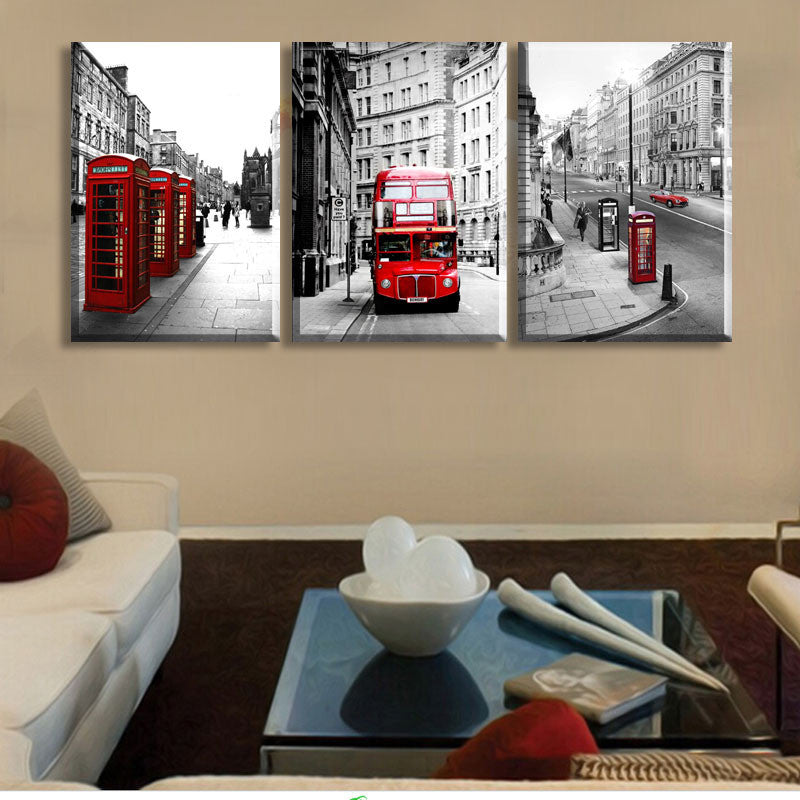 London Landscape - 3 Piece Panel Art - BigWallPrints.com - 2