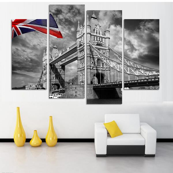 London Bridge with Union Jack