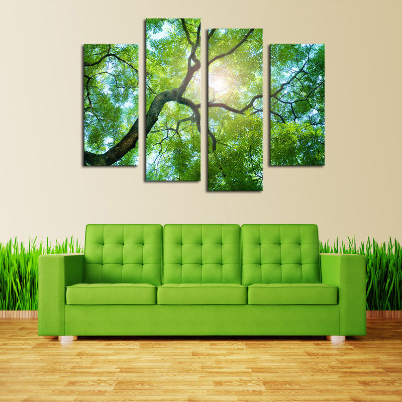 Sunlight Behind Tree - 4 Panel Canvas - BigWallPrints.com - 1