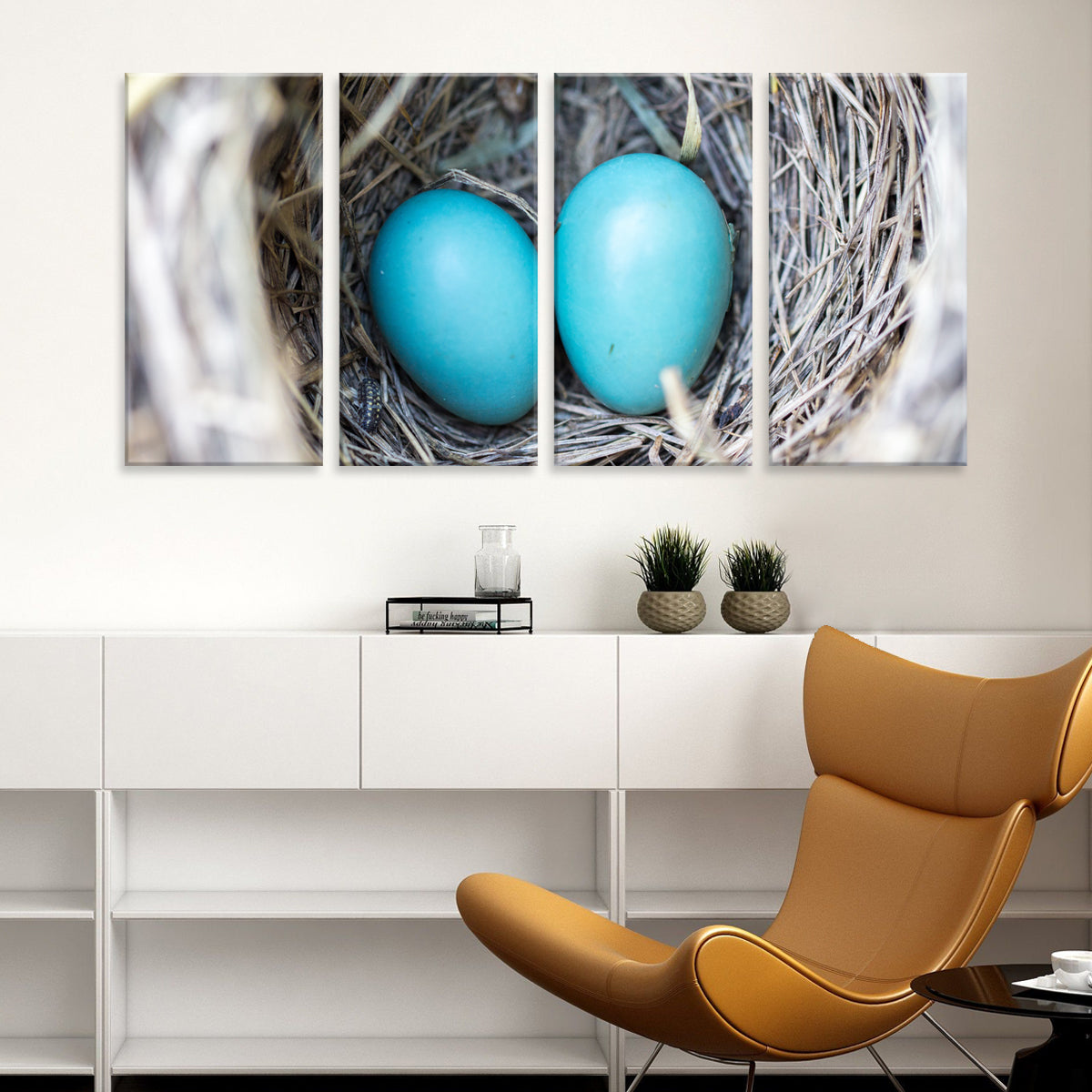 Robin Eggs in Nest