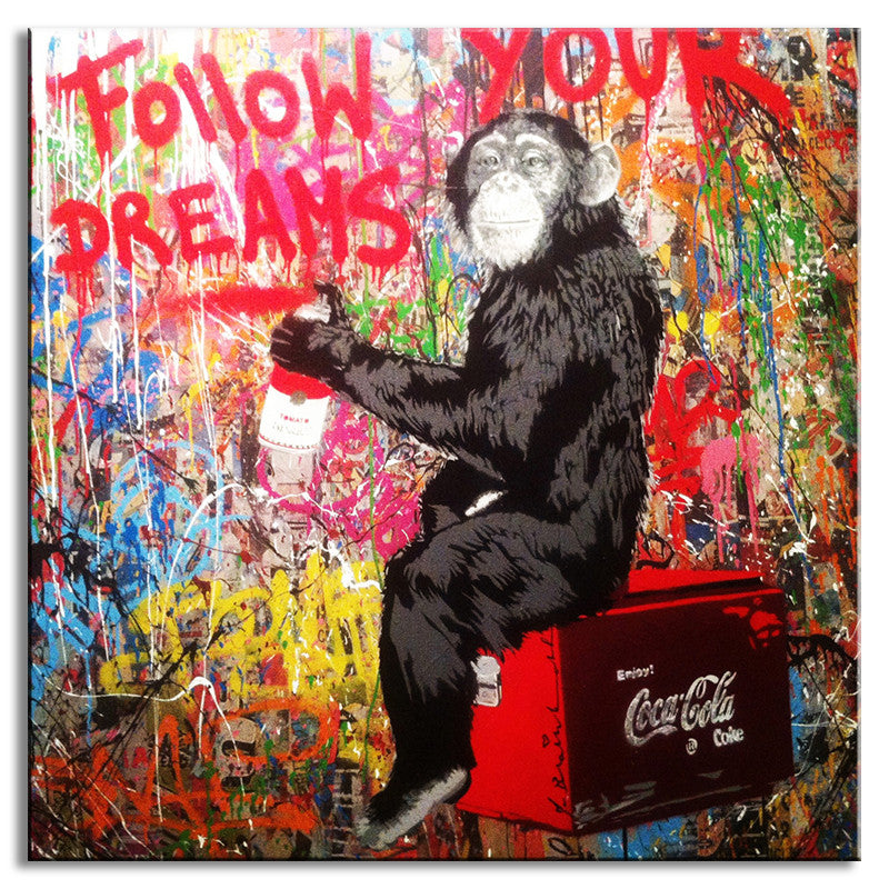 Follow Your Dreams Monkey - Banksy