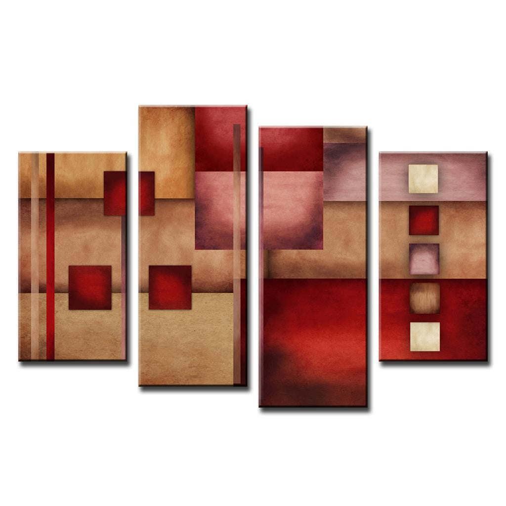 Red and Beige Abstract Design