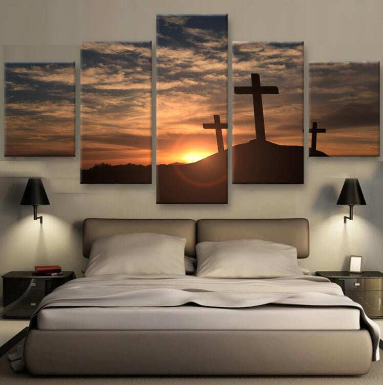 Crosses in the Sunset
