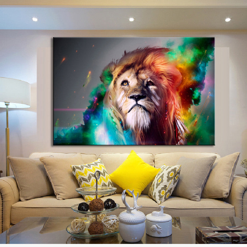 Colorful Abstract Lion