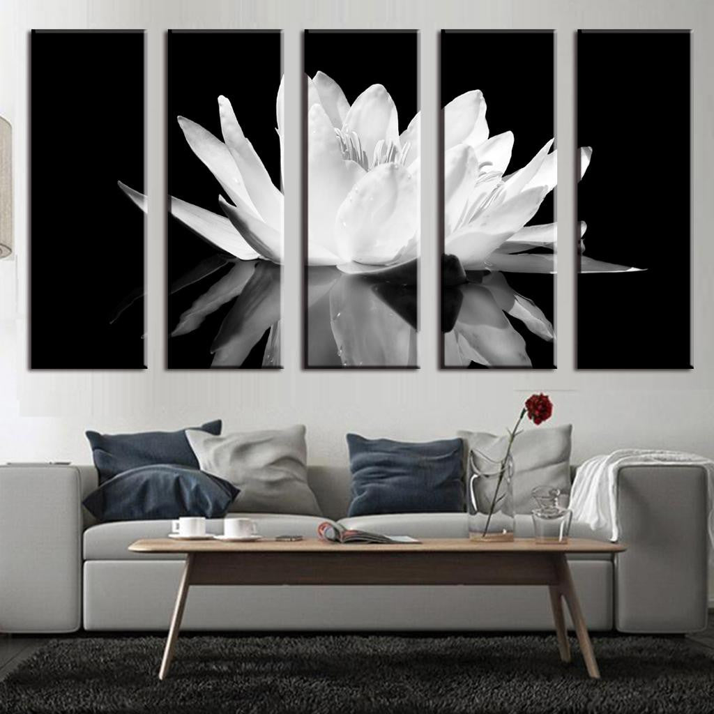 White Lotus on Black – BigWallPrints.com