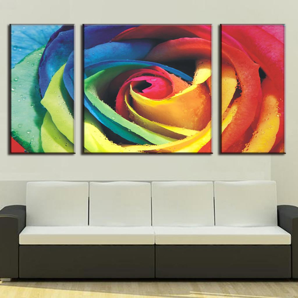 Abstract Rose with Colors | BigWallPrints.com