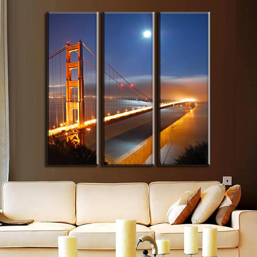 Golden Gate Bridge Under Moonlight