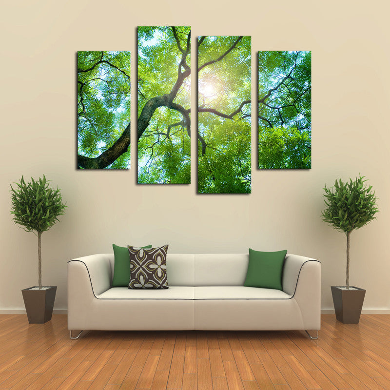 Sunlight Behind Tree - 4 Panel Canvas - BigWallPrints.com - 3