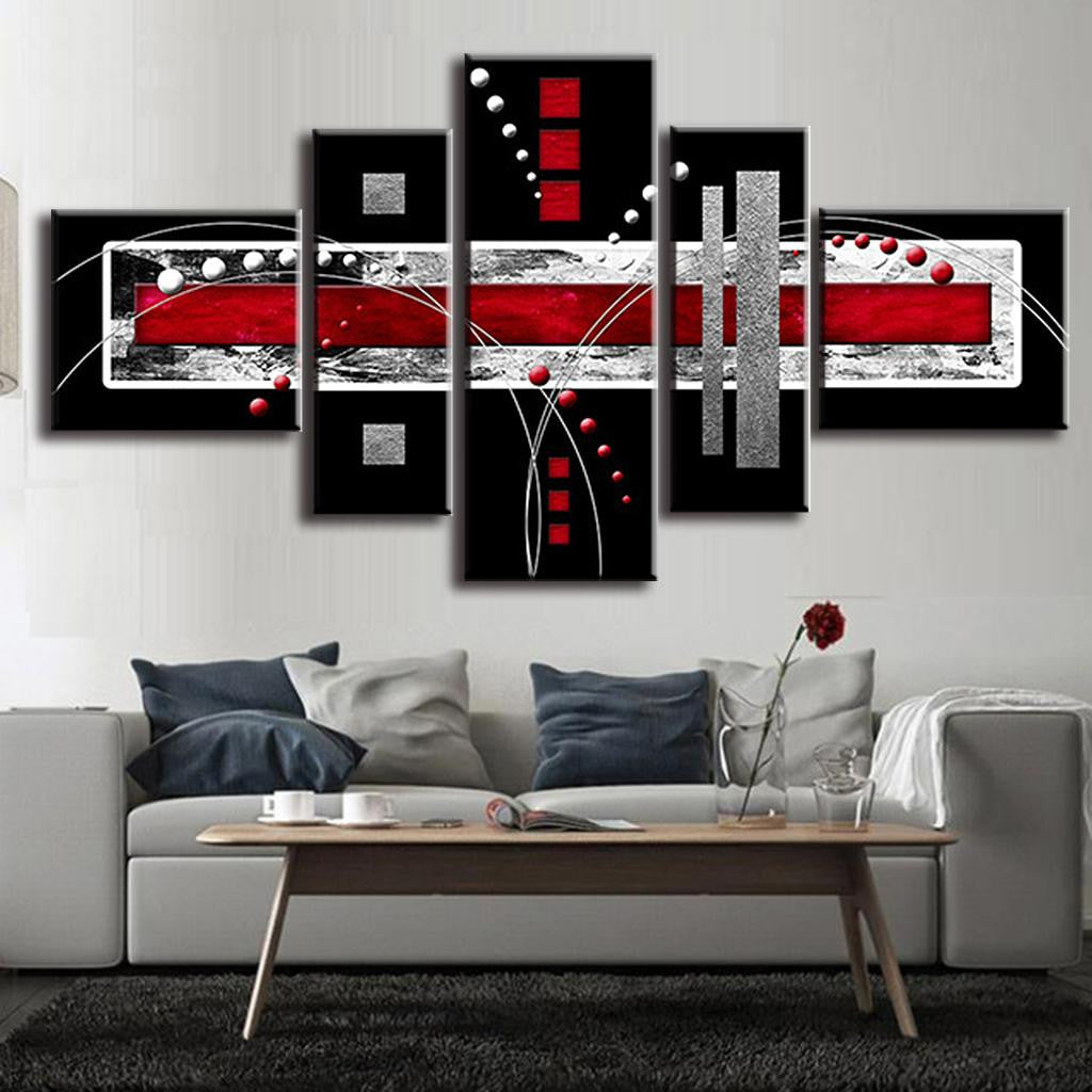 Red and Gray Abstract Rectangles