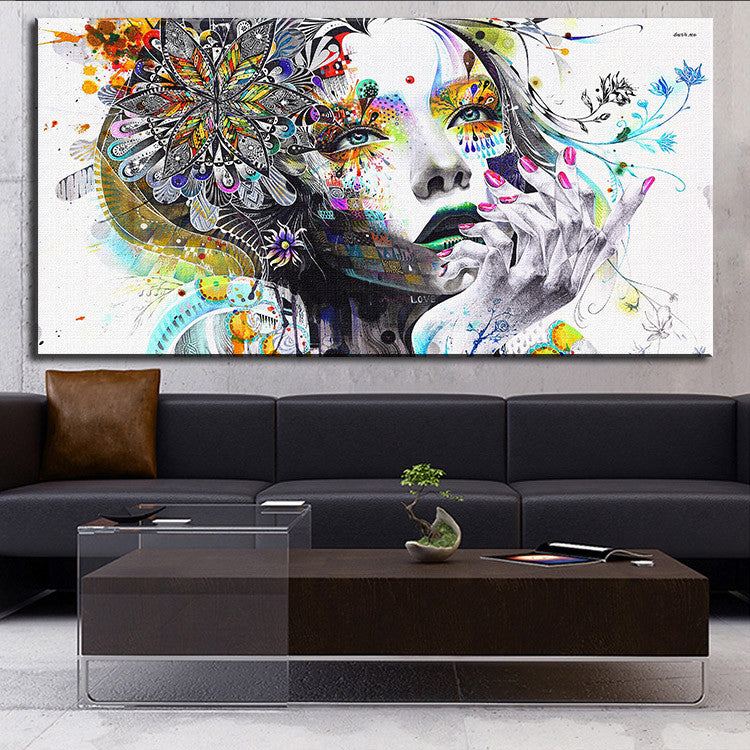Abstract Girl - Panel Art – BigWallPrints.com